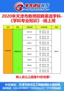 2022天津市教師招聘英語學科課程